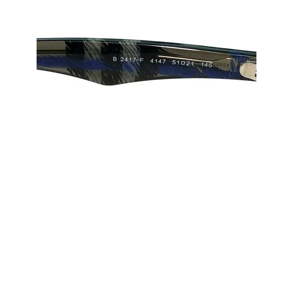 Burberry Eyeglasses B2291 3581 54mm Square Frame Gray & Blue Plaid Acetate New - Picture 7 of 10